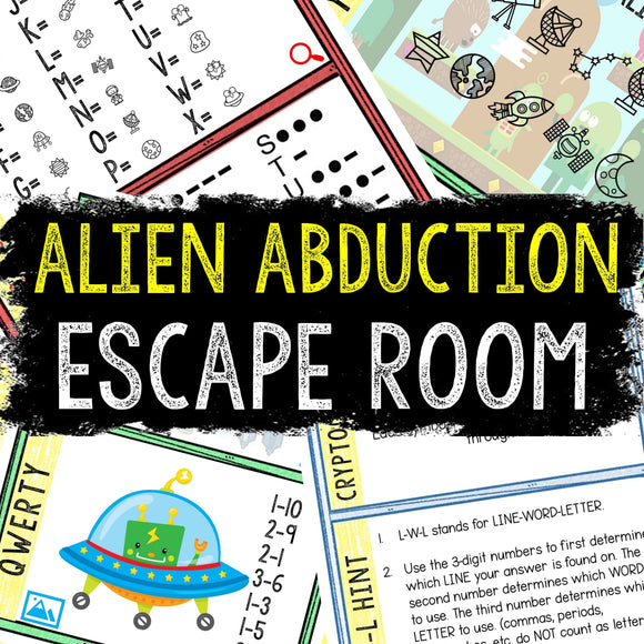 Escape Room for Kids - DIY Printable Game – Alien Abduction Escape Room Kit