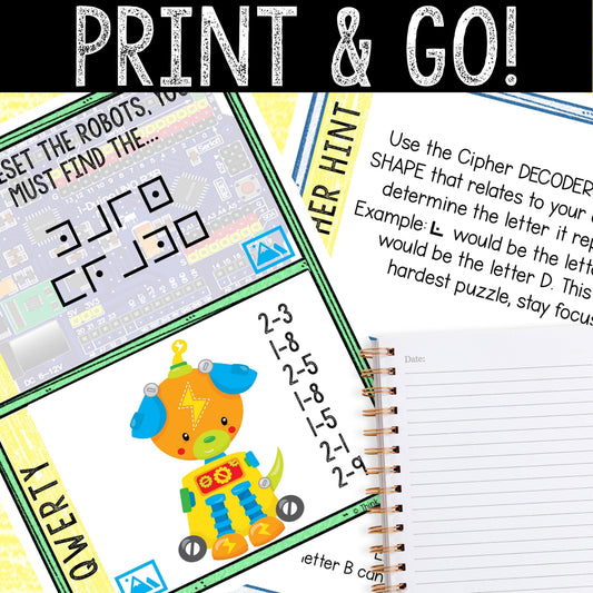Escape Room for Kids - DIY Printable Game – Robot Takeover Escape Room Kit
