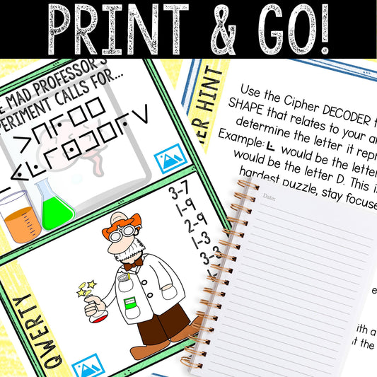 Escape Room for Kids - DIY Printable Game – Mad Professor Escape Room Kit