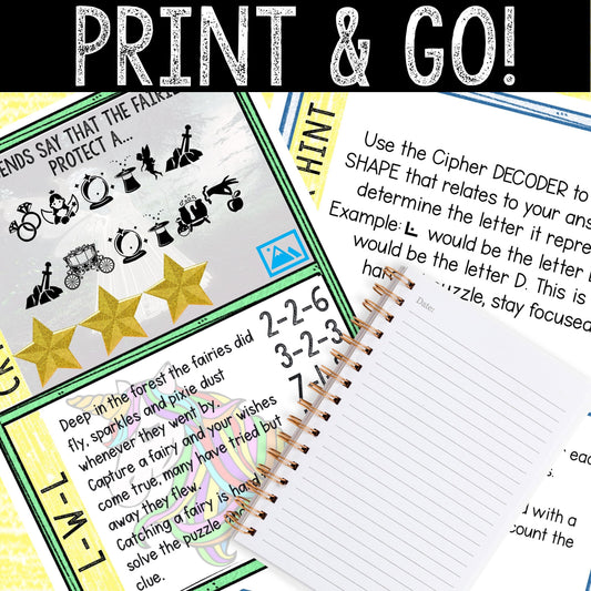 Escape Room for Kids - Printable Party Game – Forest Fairy Escape Room Kit