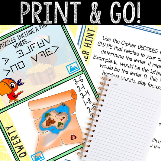Escape Room for Kids - Printable Party Game – Pirate Ship Escape Room Kit