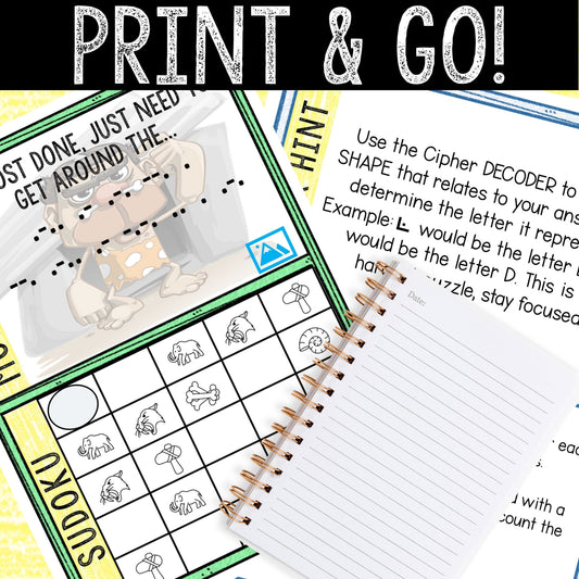 Escape Room for Kids - DIY Printable Game – Stone Age Escape Room Kit