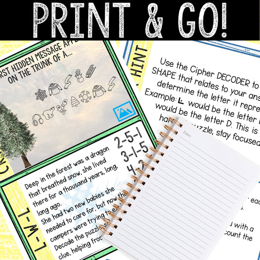 Escape Room for Kids - Printable Party Game – Snow Dragon Escape Room Kit