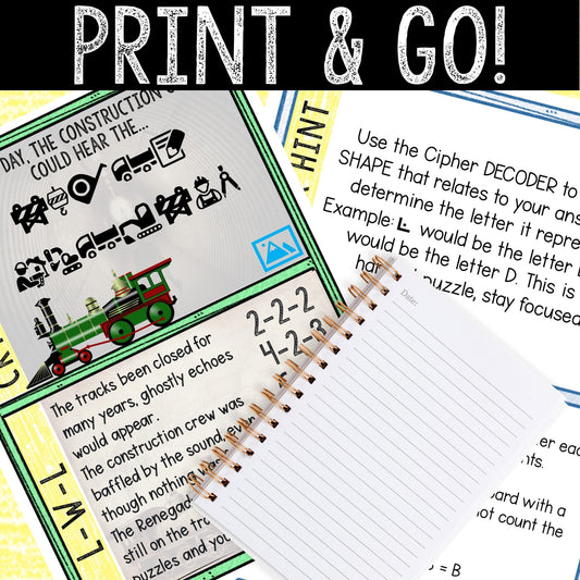Escape Room for Kids - Printable Party Game – Renegade Railroad Escape Room Kit