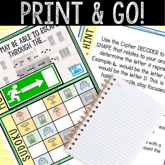 Escape Room for Kids - Printable Party Game – Grandview Hotel Escape Room Kit