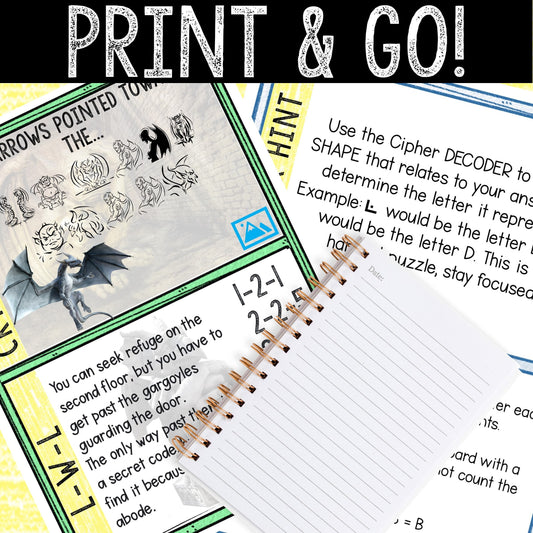 Escape Room for Kids - Printable Party Game – Gargoyle Cabin Escape Room Kit