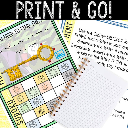 Escape Room for Kids - Printable Party Game – Trapdoor Escape Room Kit