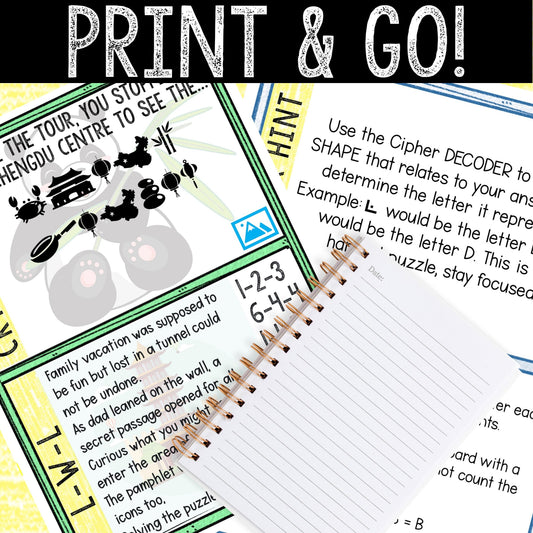 Escape Room for Kids - Printable Party Game – Secret Door Escape Room Kit