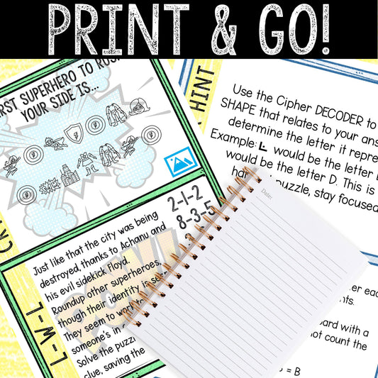 Escape Room for Kids - Printable Party Game – Superhero Escape Room Kit