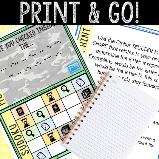 Escape Room for Kids - Printable Party Game – Hidden Valuables Escape Room Kit