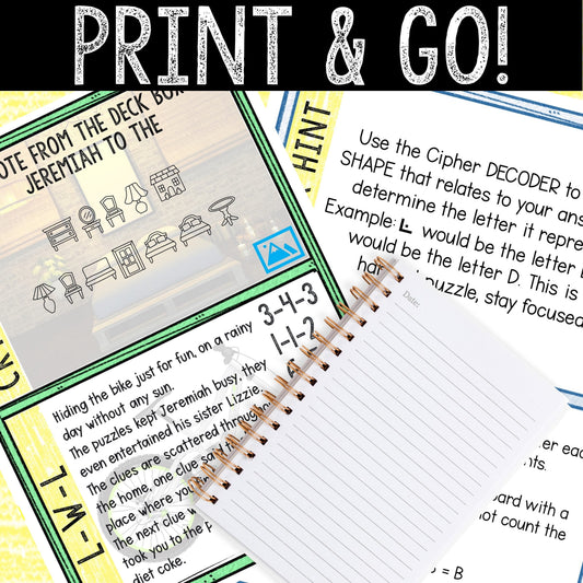 Escape Room for Kids - Printable Party Game – Summer Prank Escape Room Kit