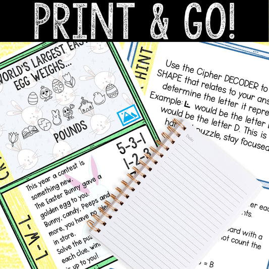 Easter Escape Room Game for Kids - Printable Party Game