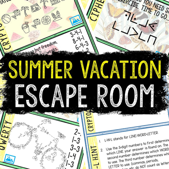 Escape Room for Kids - Printable Party Game – Summer Vacation Escape Room Kit