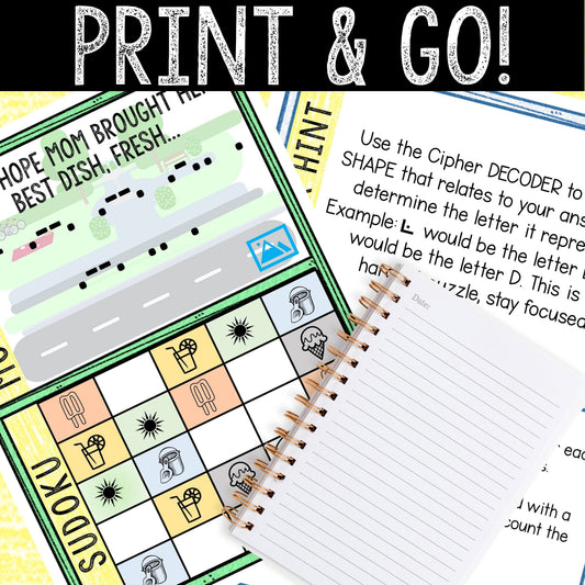 Escape Room for Kids - Printable Party Game – Summer Picnic Escape Room Kit
