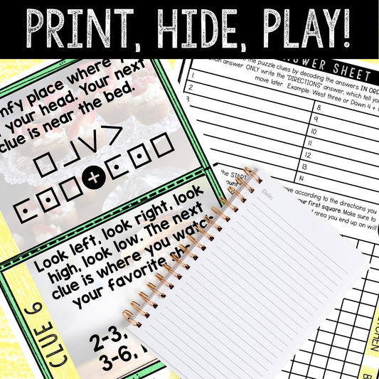 Cupcake Contest Treasure Hunt for Kids - Printable Game