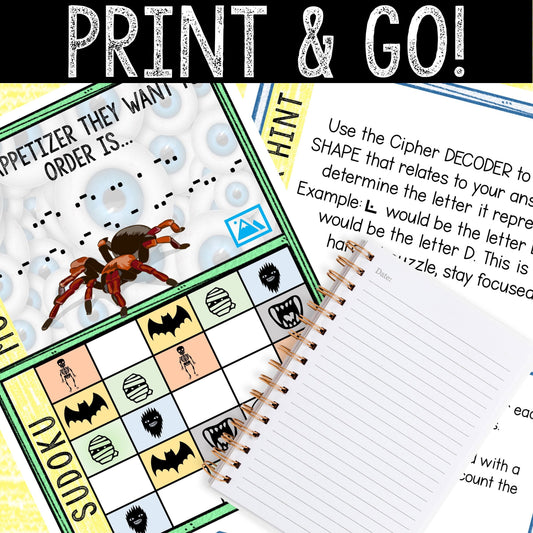 Halloween Escape Room for Kids - Printable Party Game – Monster Meals Escape Room
