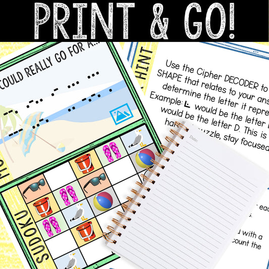 Escape Room Game for Kids - Printable Party Game – Beach Days Escape Room Kit