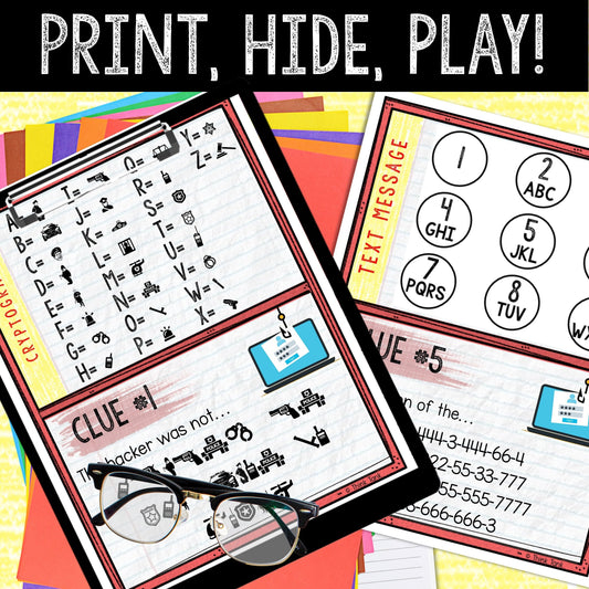 Murder Mystery Game for Kids – Spy Party – Cyber Hack – Secret Agent Codes
