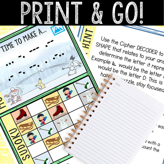 Escape Room for Kids - Printable Party Game – Snow Days Escape Room Kit