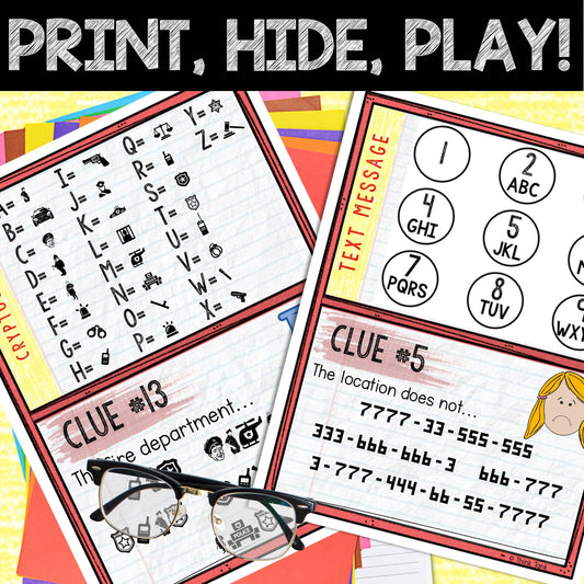 Murder Mystery Game for Kids – Spy Party – Suzie O'Hare – Secret Agent Codes – Escape Room – Printable Party Props - Birthday Party Game