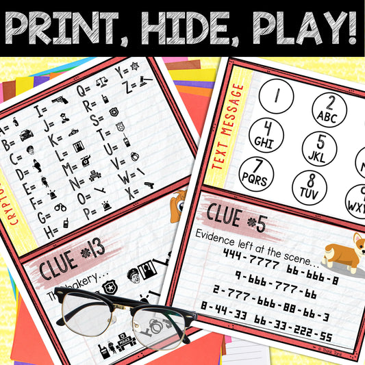 Murder Mystery Game for Kids – Spy Party – Dog-napper – Secret Agent Code – Escape Room – Printable Party Props - Birthday Game
