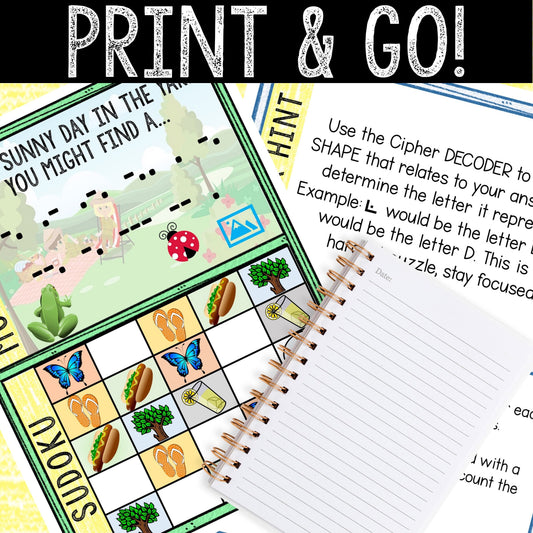 Escape Room for Kids - Printable Party Game – Escape the School Kit – Birthday Party Games - Kids Puzzle Game – Family Game - End of Year