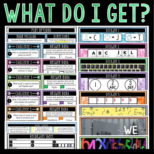 Weather Trivia Game - Escape Room for Kids - Printable Party Game – Birthday Party Game - Kids Activity – Family Games