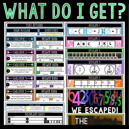 Board Games Trivia Escape Game - Escape Room for Kids - Printable Party Game – Birthday Party Game - Kids Activity – Family Games