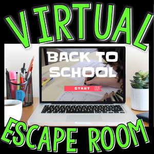 Back to School Virtual Escape Room for Kids, Digital Escape Room Game, Puzzles, Zoom Games, Family Game Night, First Day of School Activity