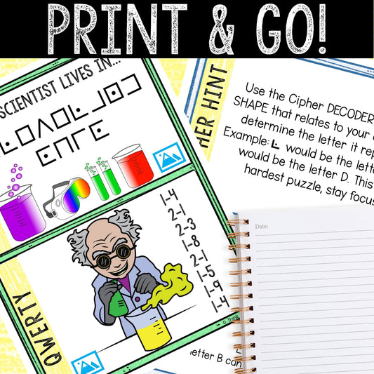 Escape Room for Kids - DIY Printable Game – Evil Scientist Escape Room Kit
