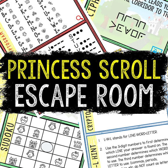 Escape Room for Kids - DIY Printable Game – Princess Scroll Escape Room Kit