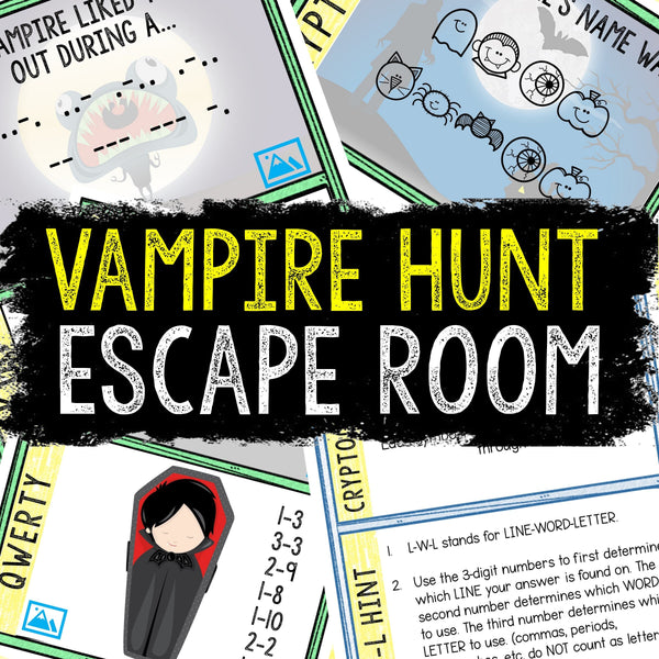 Dracula escape room to do at home for kids - Treasure hunt 4 Kids