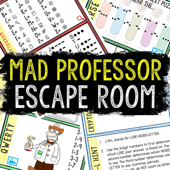 Escape Room for Kids - DIY Printable Game – Mad Professor Escape Room Kit