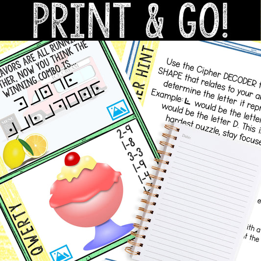 Escape Room for Kids - DIY Printable Game – Ice Cream Escape Room Kit