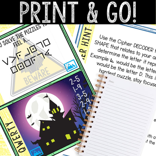 Escape Room for Kids - Printable Party Game – Ghost House Escape Room Kit