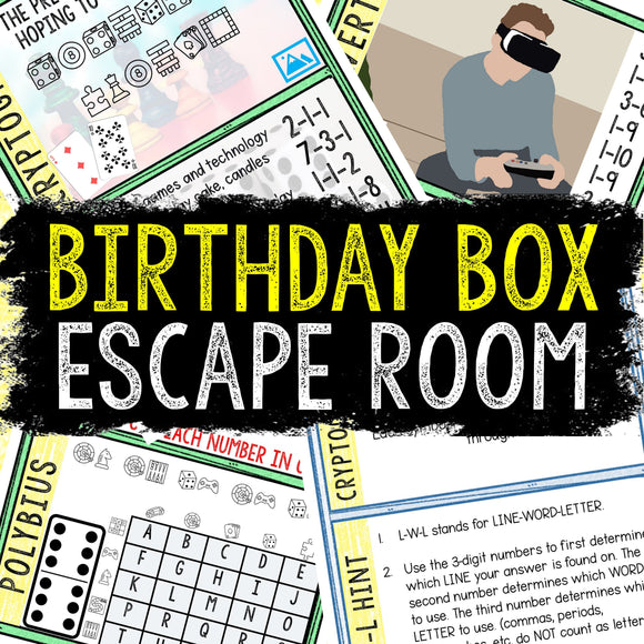 Escape Room for Kids - Printable Party Game – Birthday Box Escape Room Kit