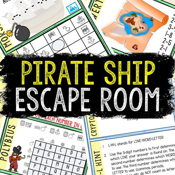 Escape Room for Kids - Printable Party Game – Pirate Ship Escape Room Kit