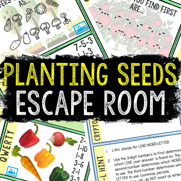 Escape Room for Kids - Printable Party Game – Planting Seeds Escape Room Kit