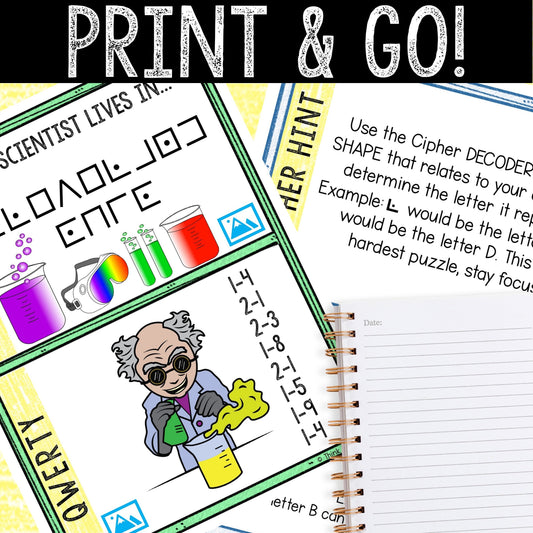 Escape Room for Kids - DIY Printable Game – Unknown Trip Escape Room Kit