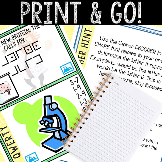 Escape Room for Kids - Printable Party Game – Biohacker Escape Room Kit