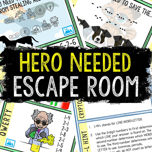 Escape Room for Kids - DIY Printable Game – Hero Needed Escape Room Kit