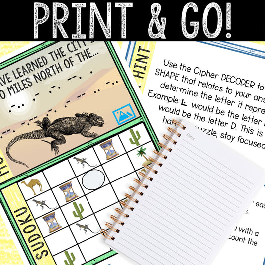 Escape Room for Kids - Printable Party Game – In The Desert Escape Room Kit