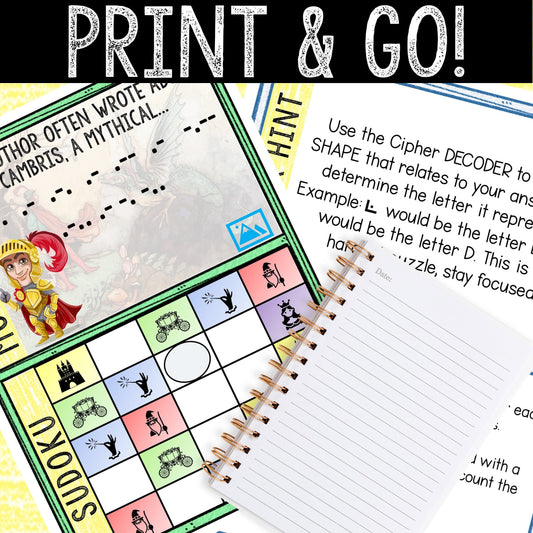 Escape Room for Kids - Printable Party Game – Glowing Castle Escape Room Kit