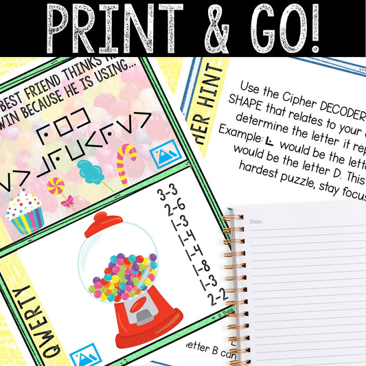 Escape Room for Kids - DIY Printable Game – Candy Factory Escape Room Kit