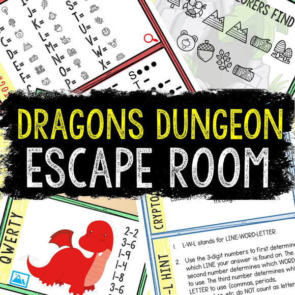 Escape Room for Kids - DIY Printable Game – Dragons Dungeon Escape Room Kit