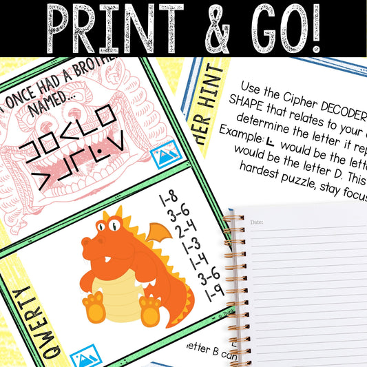 Escape Room for Kids - DIY Printable Game – Dragons Lair Escape Room Kit