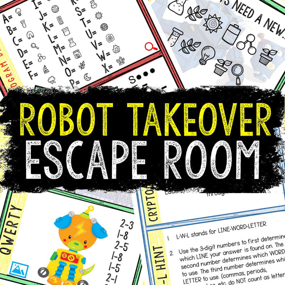 Escape Room for Kids - DIY Printable Game – Robot Takeover Escape Room Kit