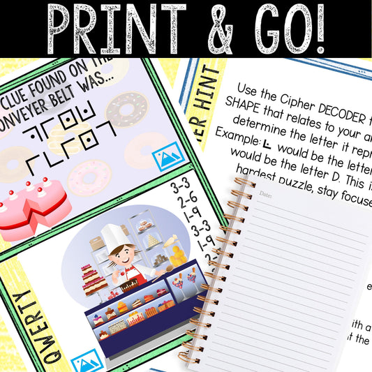 Escape Room for Kids - DIY Printable Game – Divine Donuts Escape Room Kit