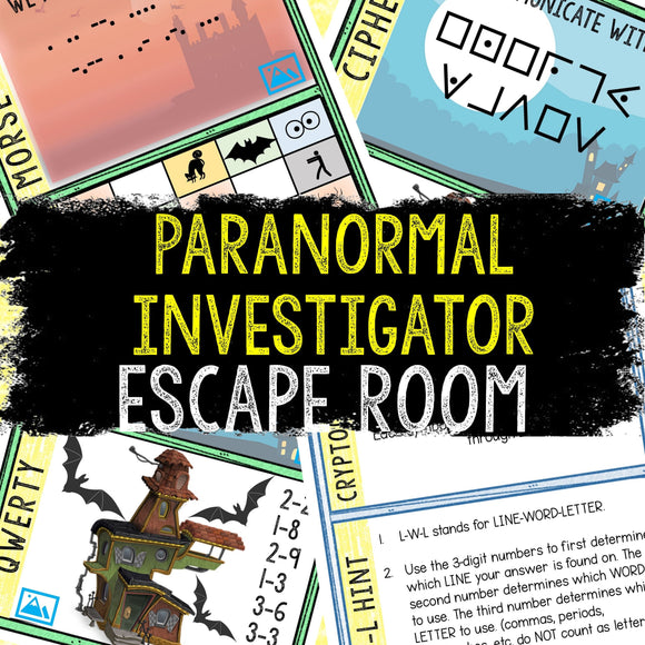 Escape Room for Kids - Printable Party Game – Paranormal Investigator Escape Room