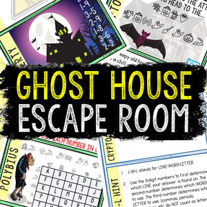 Escape Room for Kids - Printable Party Game – Ghost House Escape Room Kit